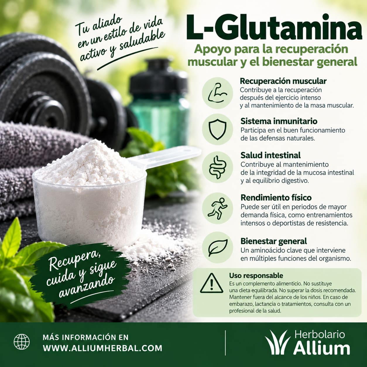 Propiedades de la L-Glutamina Propiedades de la L-Glutamina