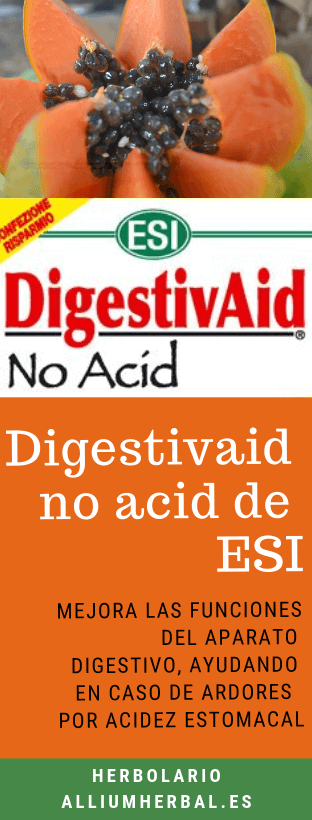 Digestivaid no acid 12 tabletas masticables de ESI