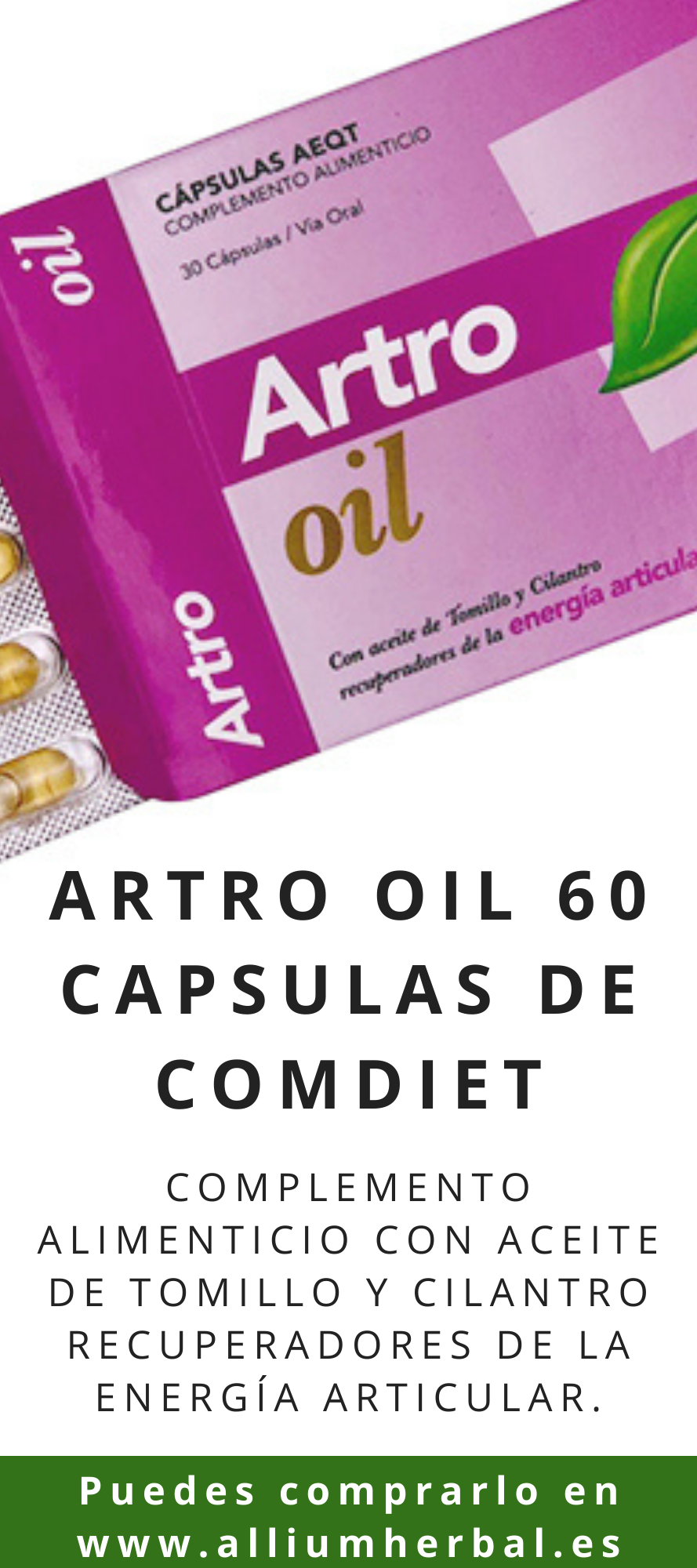 Artro Oil 60 capsulas de Comdiet
