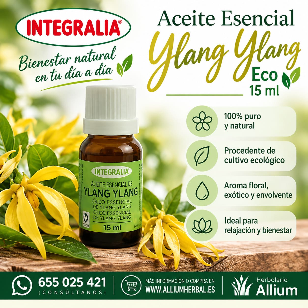 Aceite Esencial de Ylang Ylang de Integralia