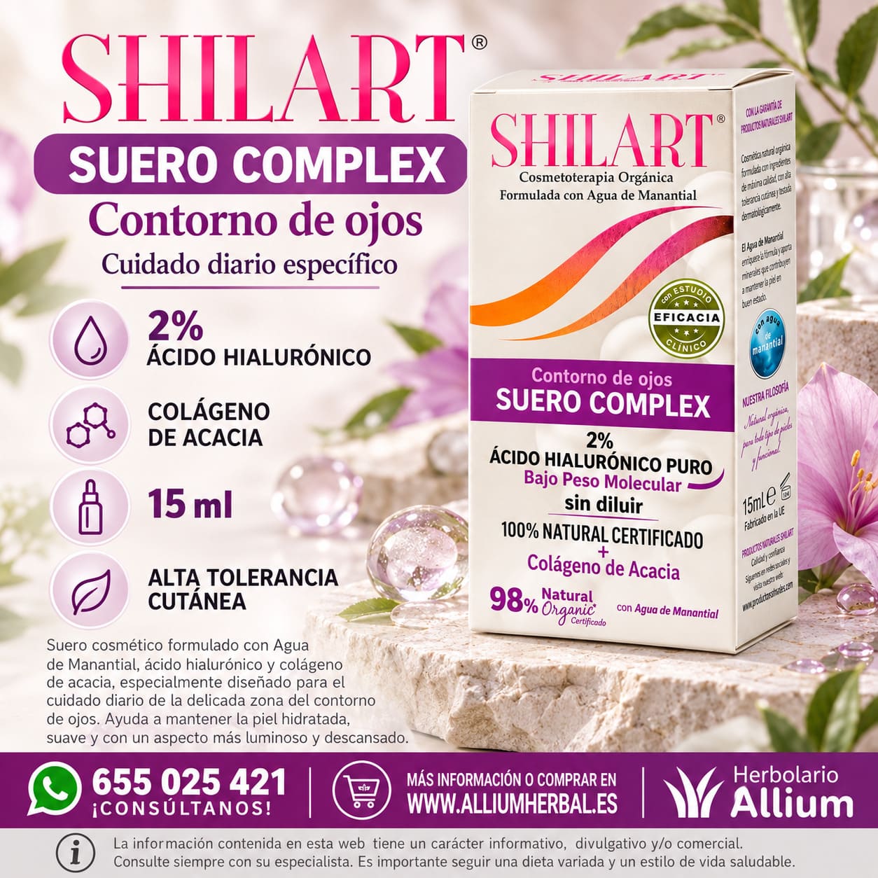 Shilart Suero Complex Contorno de Ojos 15 ml de D'Shila