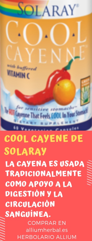 Cool cayenne 60 mg - 90 cápsulas vegetales de Solaray