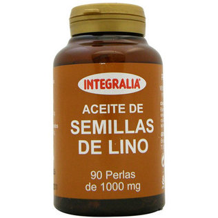 Aceite de Semillas de Lino 1000 mg rico en Omega 3 90 perlas de Integralia