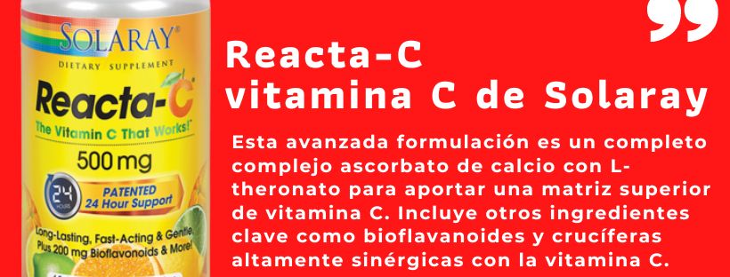 Reacta-C vitamina C 60 cápsulas de Solaray