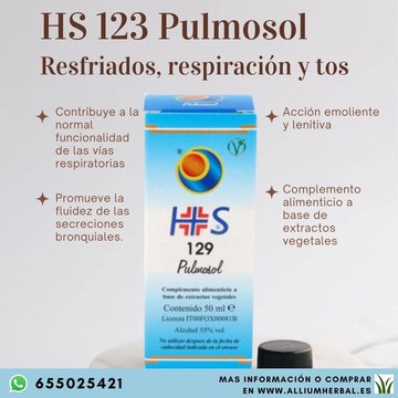 HS 129 Pulmosol 50 ml de Herboplanet