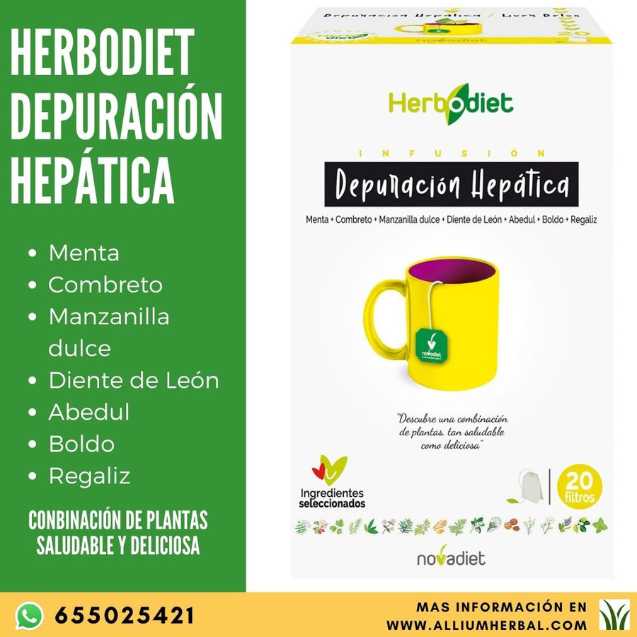 Herbodiet Depuración Hepática 20 filtros de Novadiet