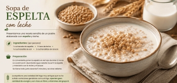 Sopa de espelta con leche