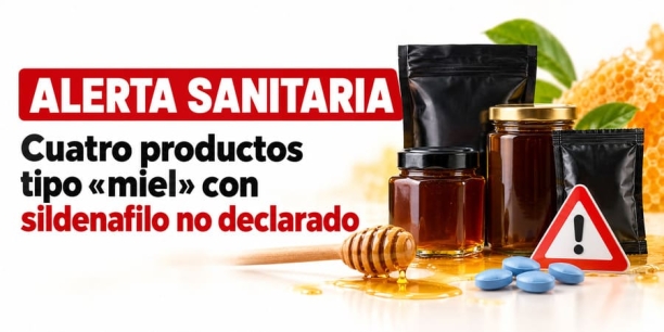 AESAN alerta sobre cuatro productos tipo &laquo;miel&raquo; con sildenafilo no declarado