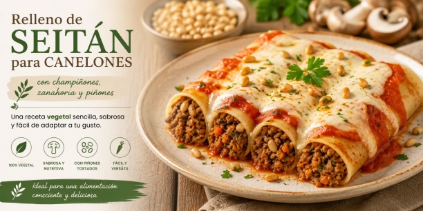 Relleno de seit&aacute;n para canelones