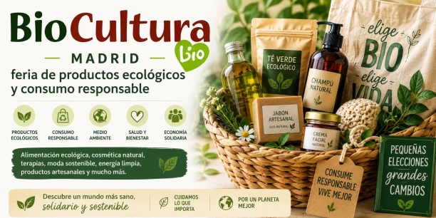 BioCultura Madrid 2026: feria de productos ecol&oacute;gicos y consumo responsable