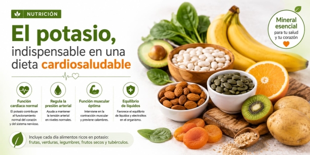El potasio, indispensable en una dieta cardiosaludable