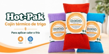 Hot-Pak: coj&iacute;n t&eacute;rmico de trigo para aplicar calor o fr&iacute;o