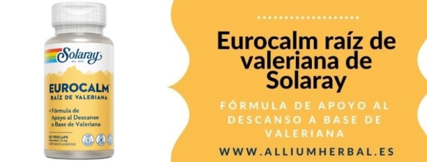 Eurocalm raíz de valeriana 60 cápsulas de Solaray