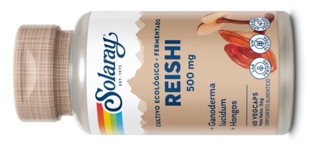 Hongo Reishi 500 Mg- 60 VegCaps. Org&aacute;nico. Sin Gluten. Apto Para Veganos