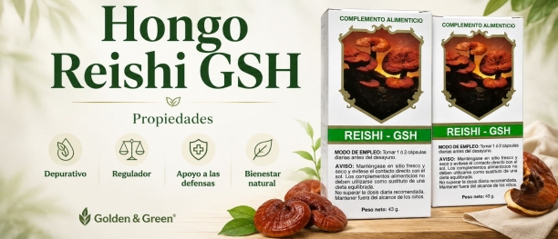 Hongo Reishi GSH de Golden &amp; Green