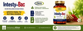 Intesty+Bac de Zeus: probi&oacute;ticos y prebi&oacute;ticos para el equilibrio intestinal