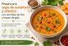 Sopa de zanahoria y cilantro con lino y goji