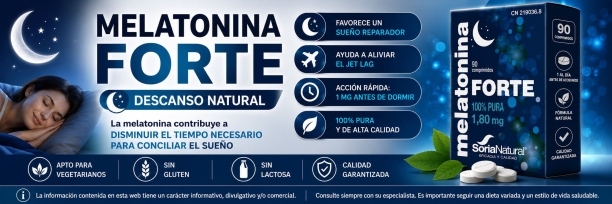 Melatonina Forte 90 comprimidos de Soria Natural